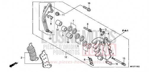 BREMSSATTEL, L. VORNE (CB600FA/FA3) CB600FA9 de 2009